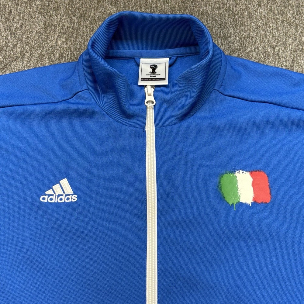 Adidas 2014 FIFA World Cup Italy Track Jacket Mens Medium Soccer Football Italia - Picture 3 of 16
